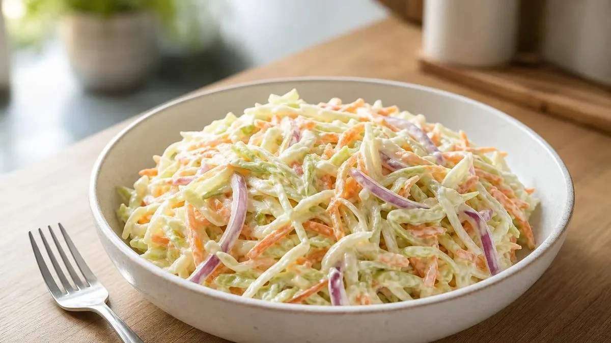 Salada cremosa de repolho: o jeito certo de preservar a crocância