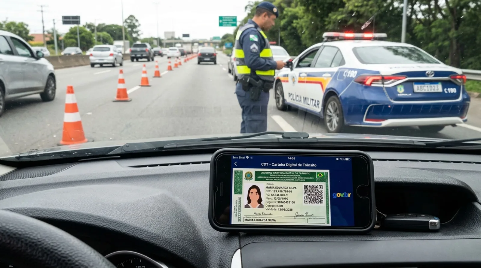 CNH digital pode ser apresentada mesmo sem internet durante blitz