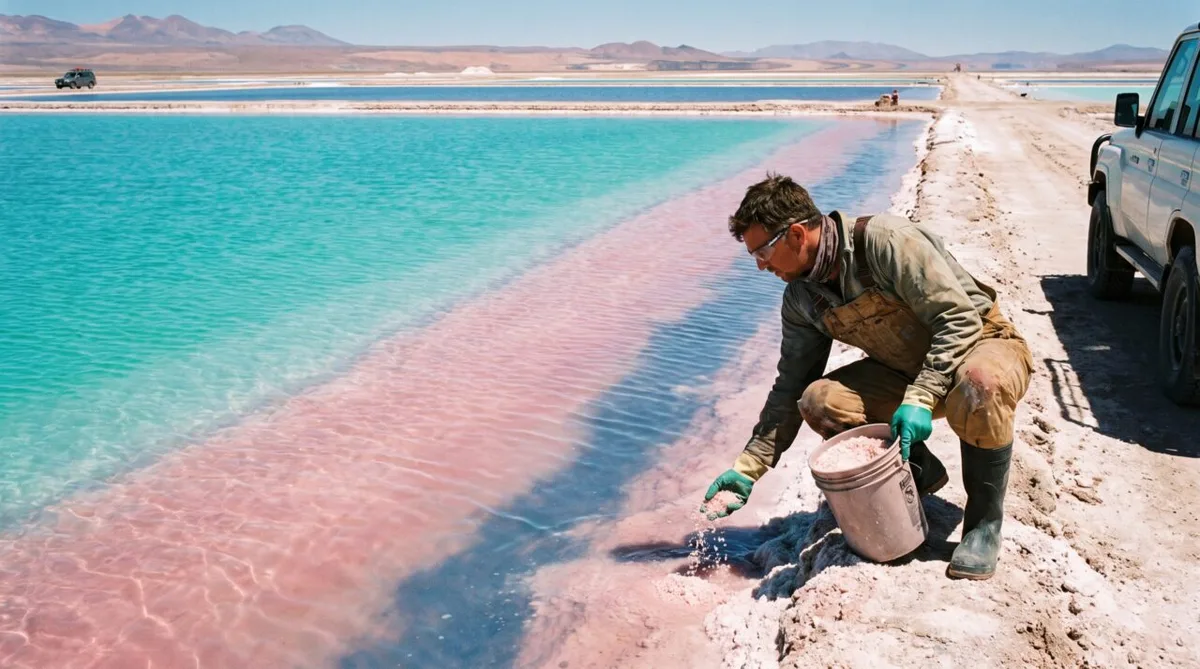 Escala de 14 dias marca rotina de técnicos que extraem lítio nas salinas