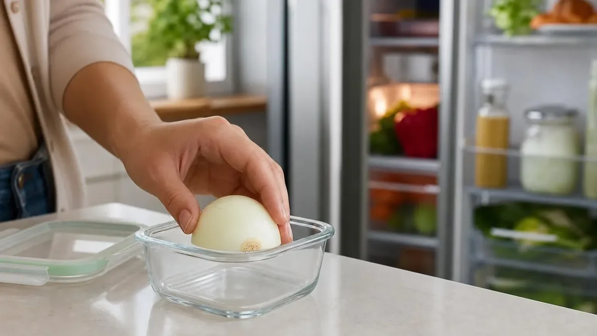 Como guardar cebola cortada na geladeira sem perder textura