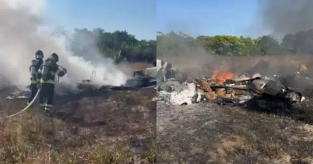 Queda de avião em Água Boa deixa três mortos, informa a polícia