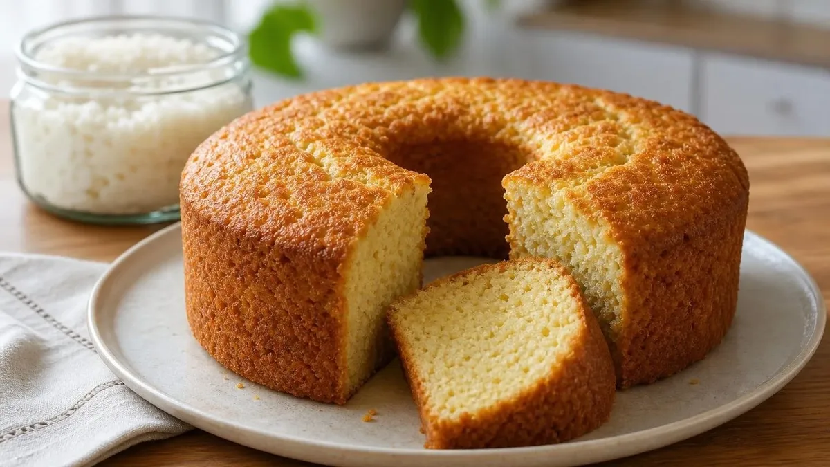 Bolo de arroz aproveita a sobra e fica macio sem farinha de trigo