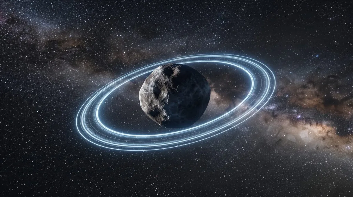 Gelo cristalino é detectado nos anéis do asteroide Chariklo