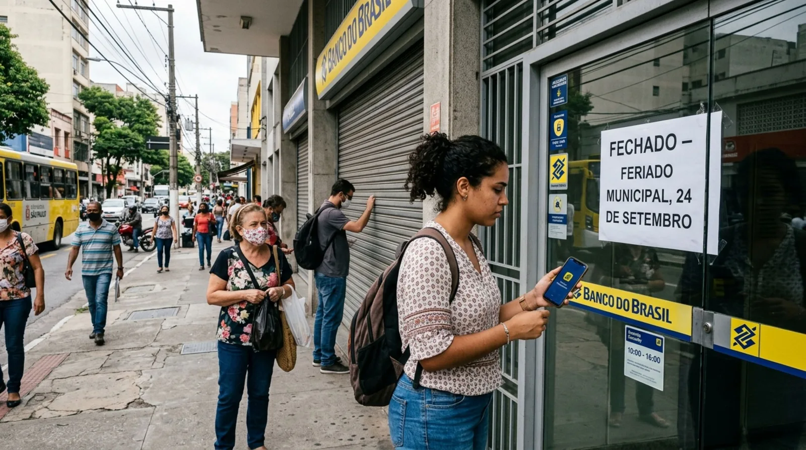Feriado municipal altera atendimento bancário em 15 cidades no dia 24