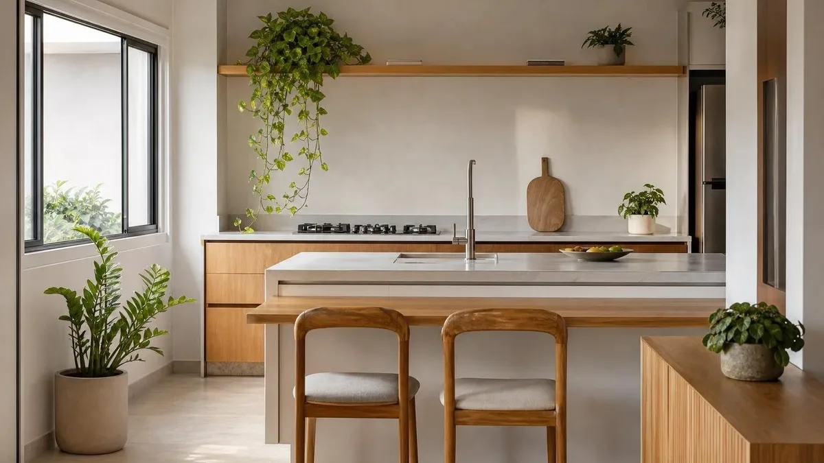 Como escolher plantas para a cozinha com pouca luz e vapor