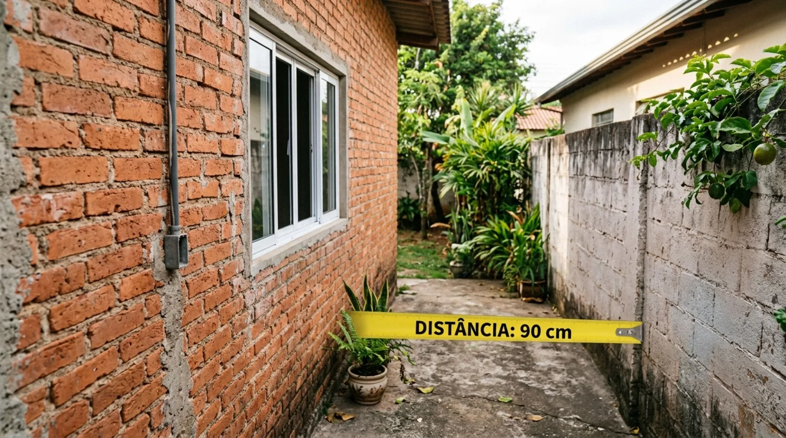 Janela voltada para quintal exige conferência da divisa e do prazo legal