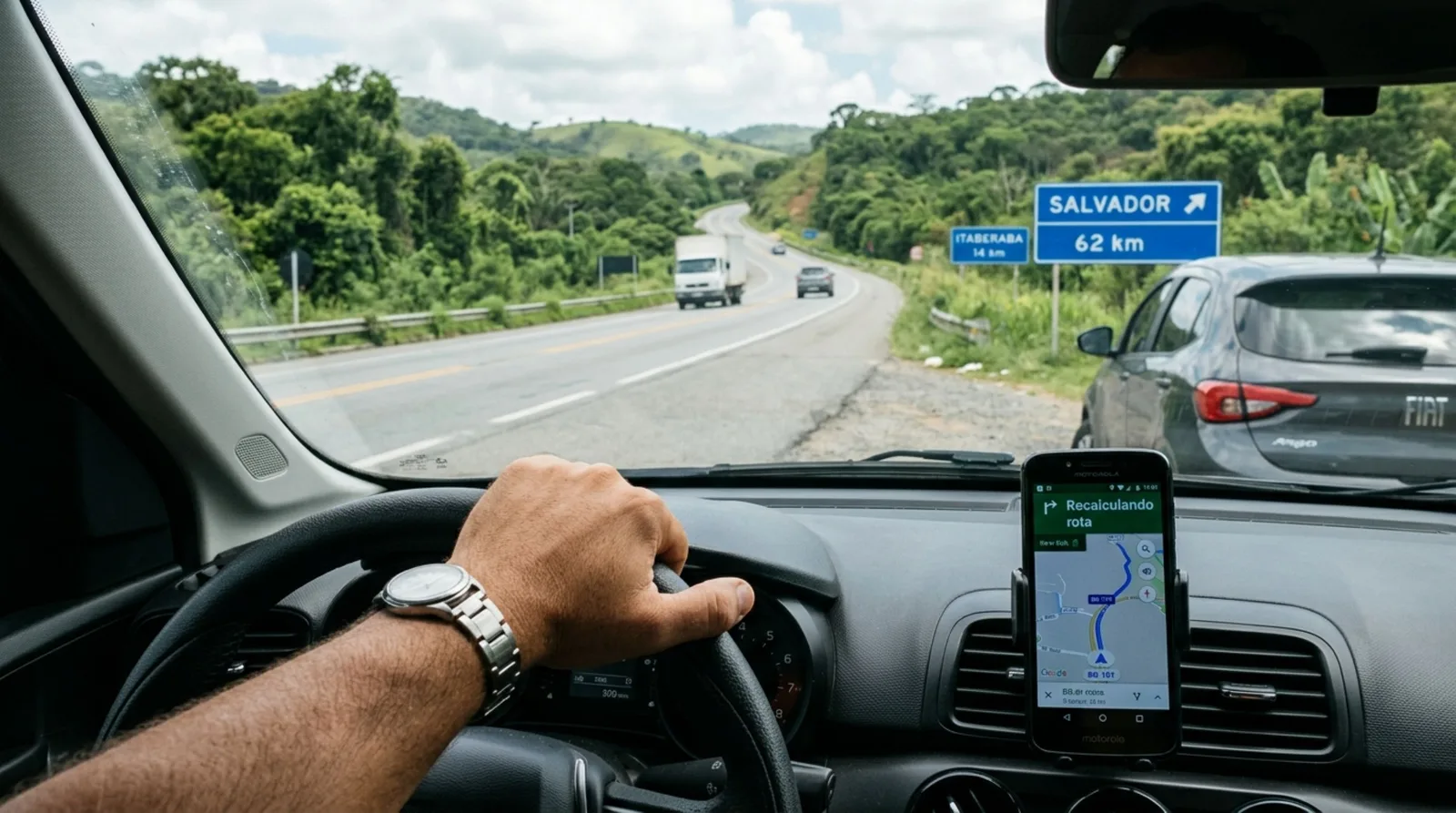 Perder a saída do GPS não permite estacionar no acostamento