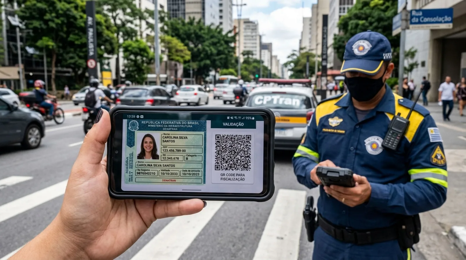 Print da CNH não substitui documento aberto no aplicativo oficial