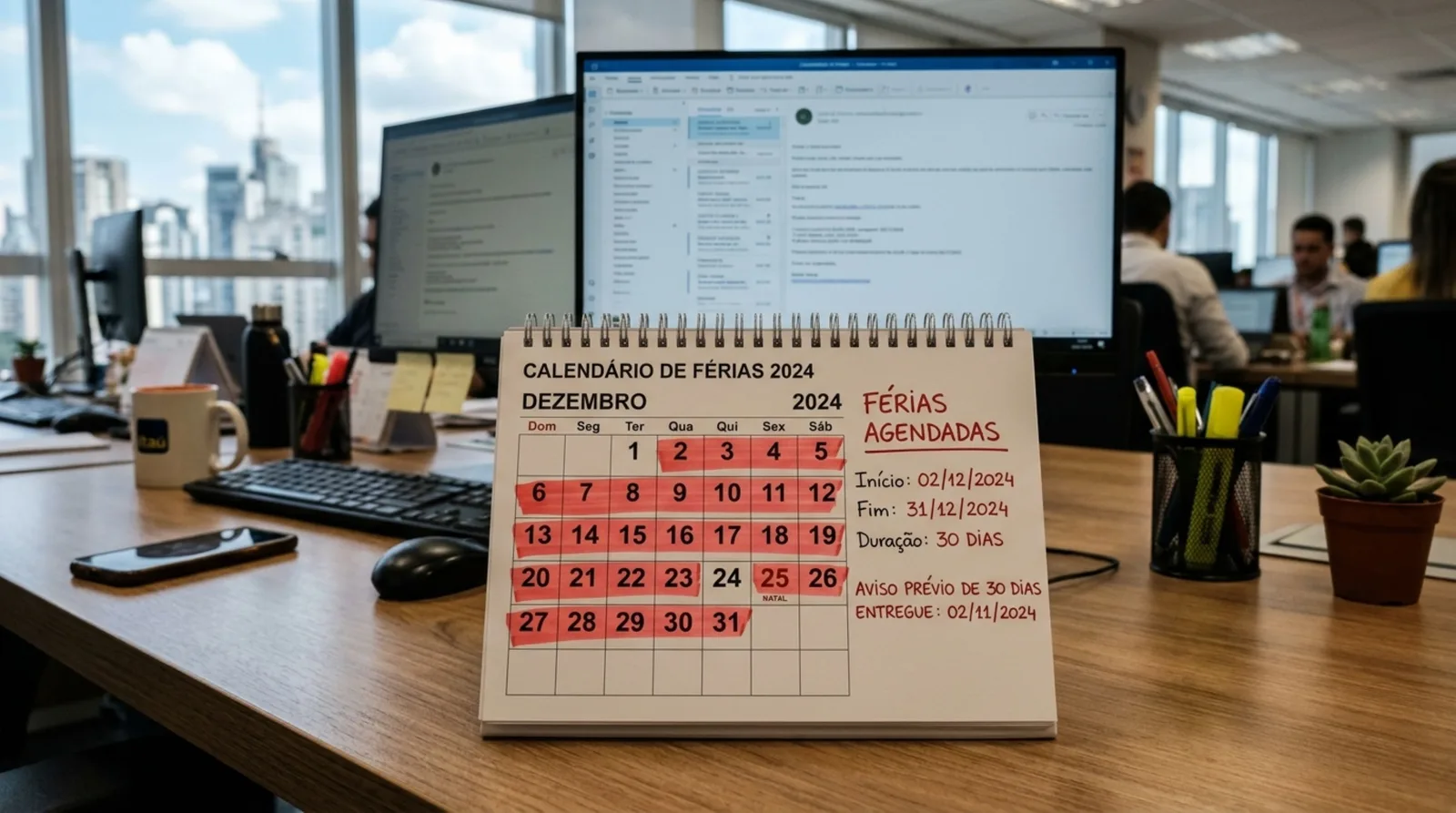Após um ano de trabalho, empresa define quando as férias serão concedidas