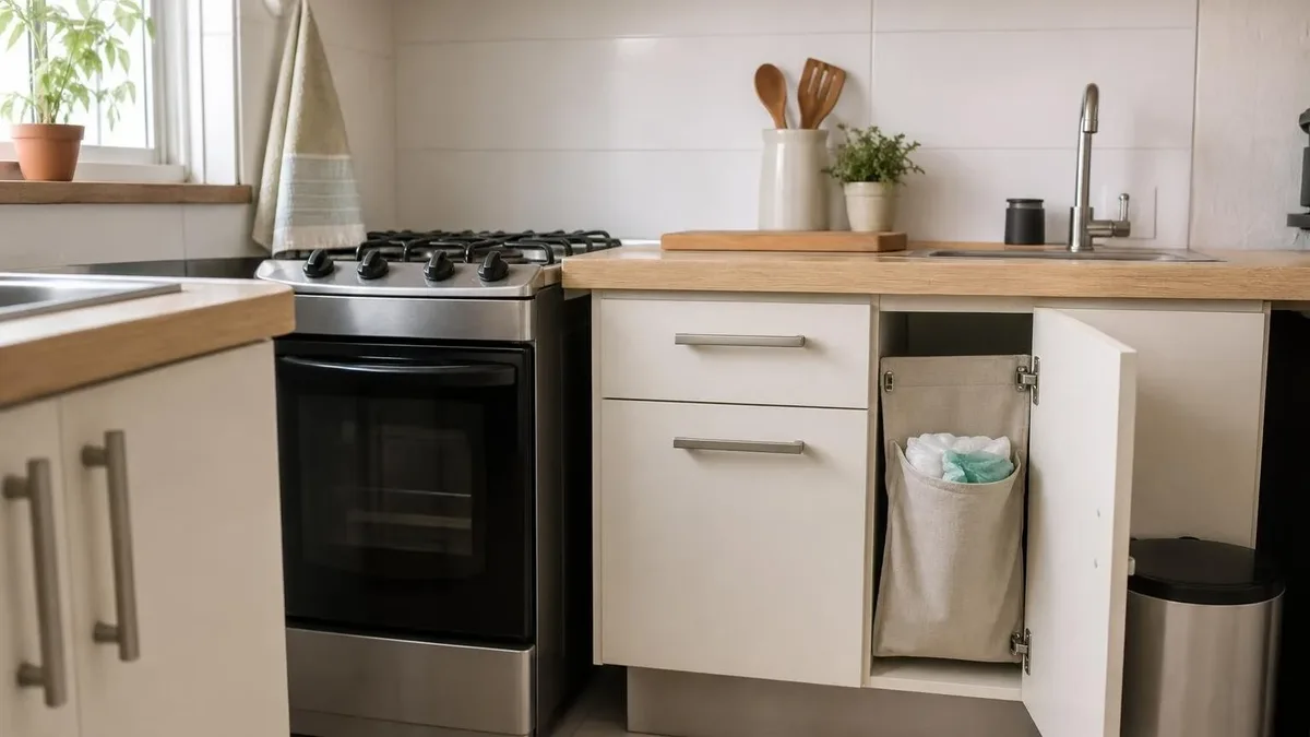 Como organizar sacolas na cozinha sem ocupar uma gaveta inteira