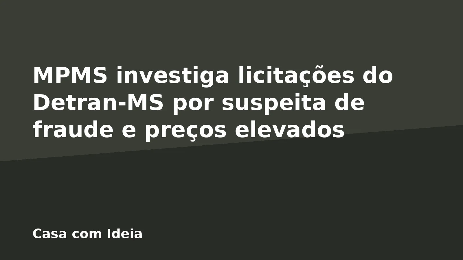 MPMS investiga licitações do Detran-MS por suspeita de fraude e preços elevados