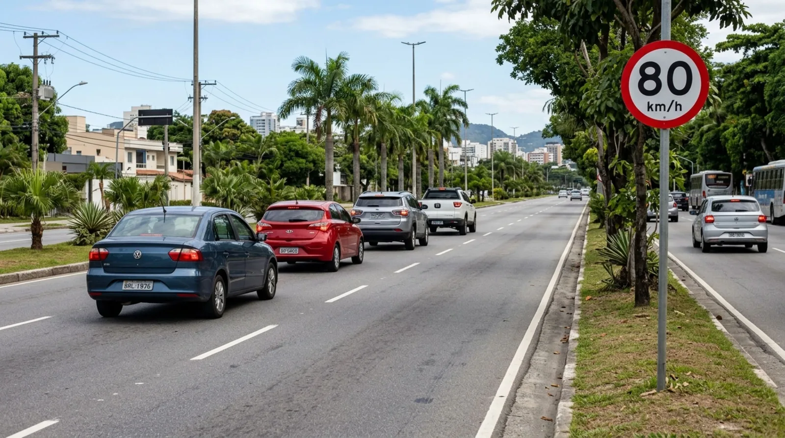 Faixa da esquerda pode render multa a quem dirige abaixo da velocidade mínima