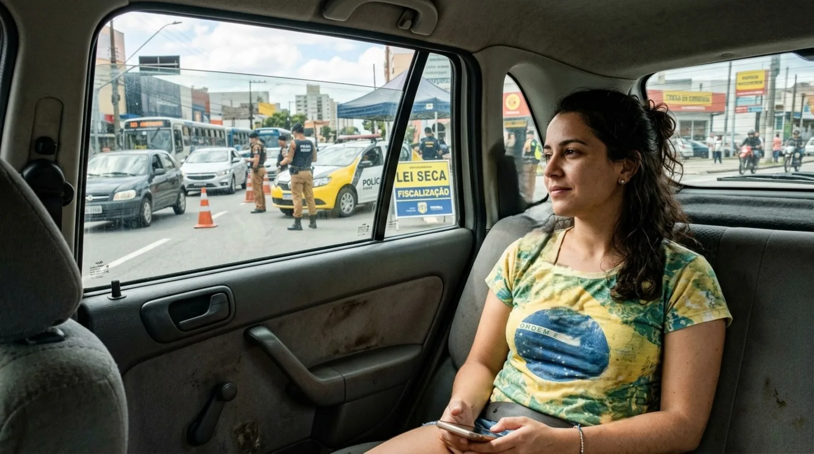 Passageiro sem cinto atrás pode render multa e cinco pontos ao motorista