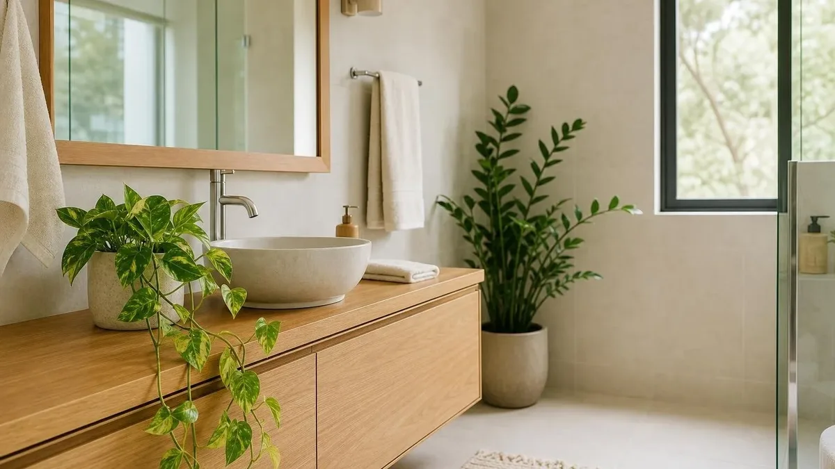 Como escolher plantas para um banheiro com pouca luz