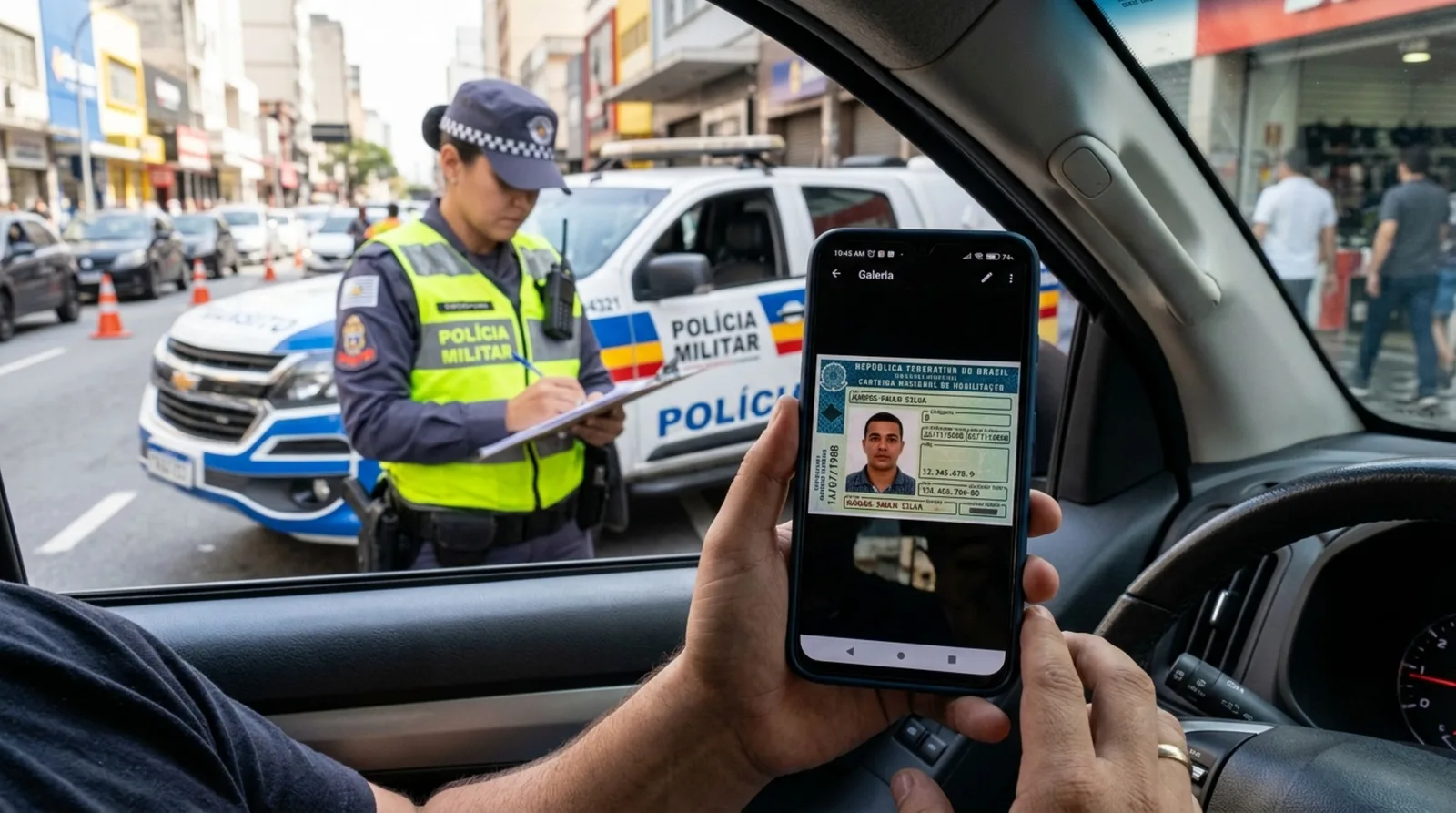 Foto da CNH no celular não substitui documento oficial na blitz