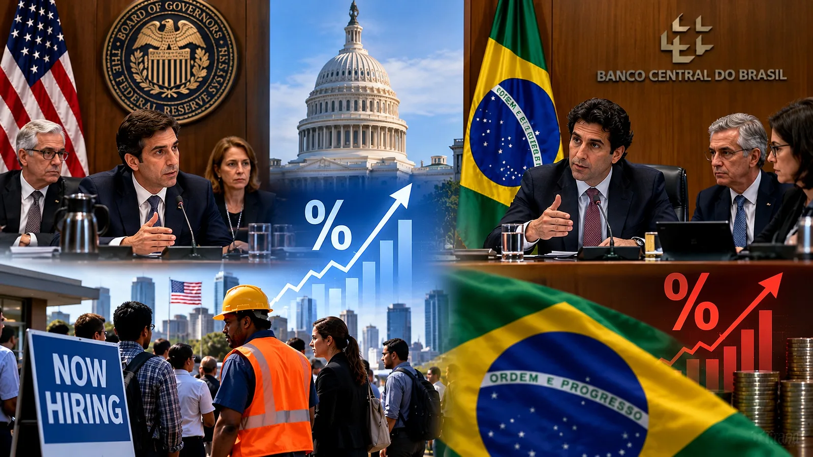 Emprego forte nos EUA aumenta pressão sobre decisão de juros do Fed