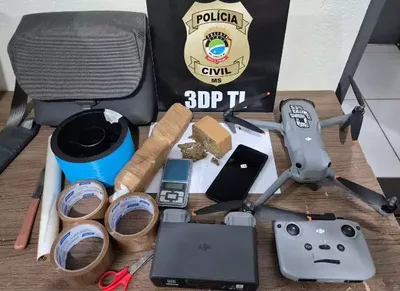 Foragido é detido em Três Lagoas com drone e 570 gramas de maconha