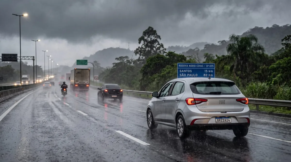 Chuva forte exige farol baixo nas rodovias; infração custa R$ 130,16