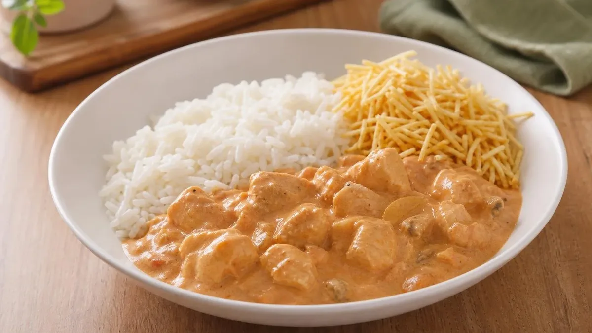 Estrogonofe de frango cremoso: sequência certa para acertar o molho