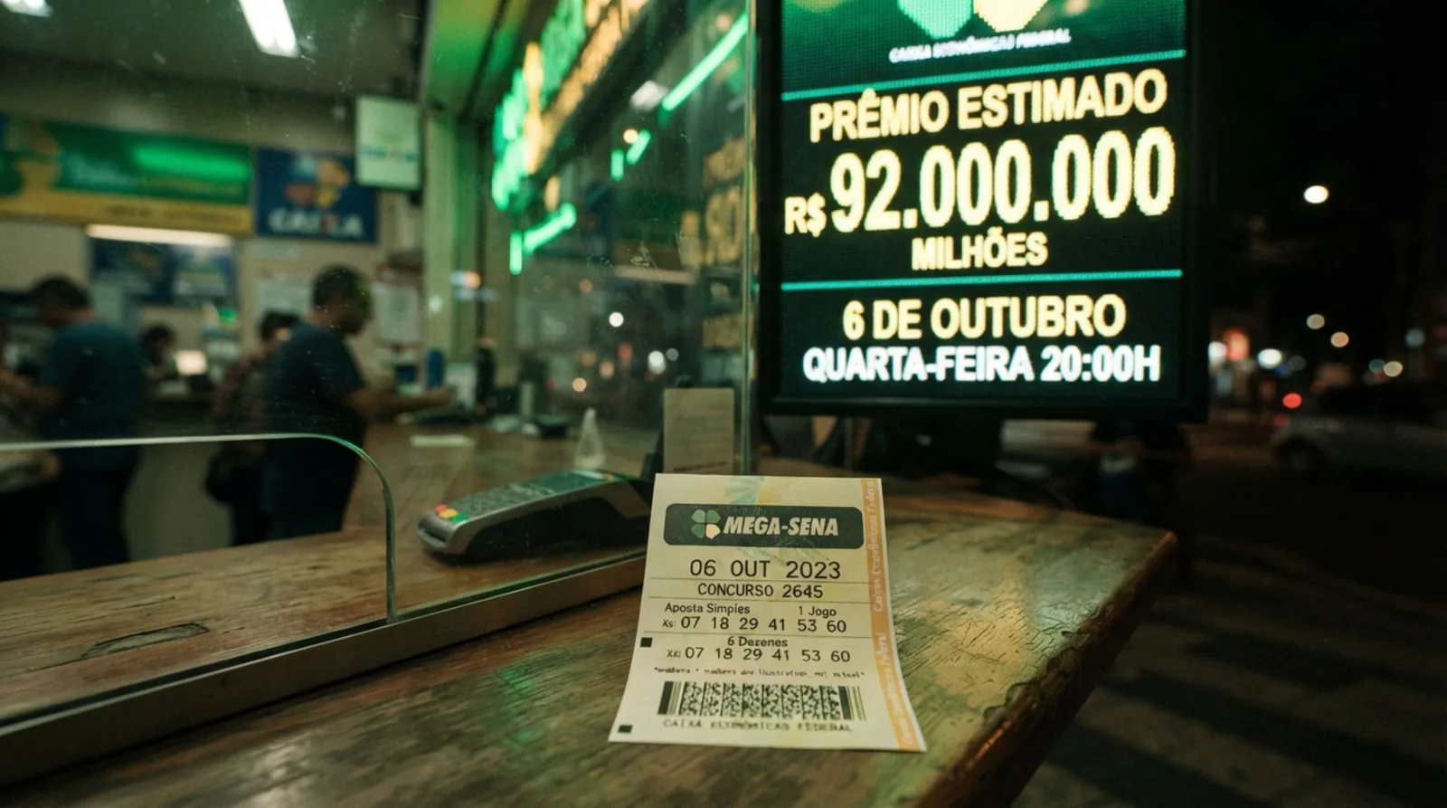 Mega-Sena acumula e próximo concurso tem prêmio estimado em R$ 92 milhões