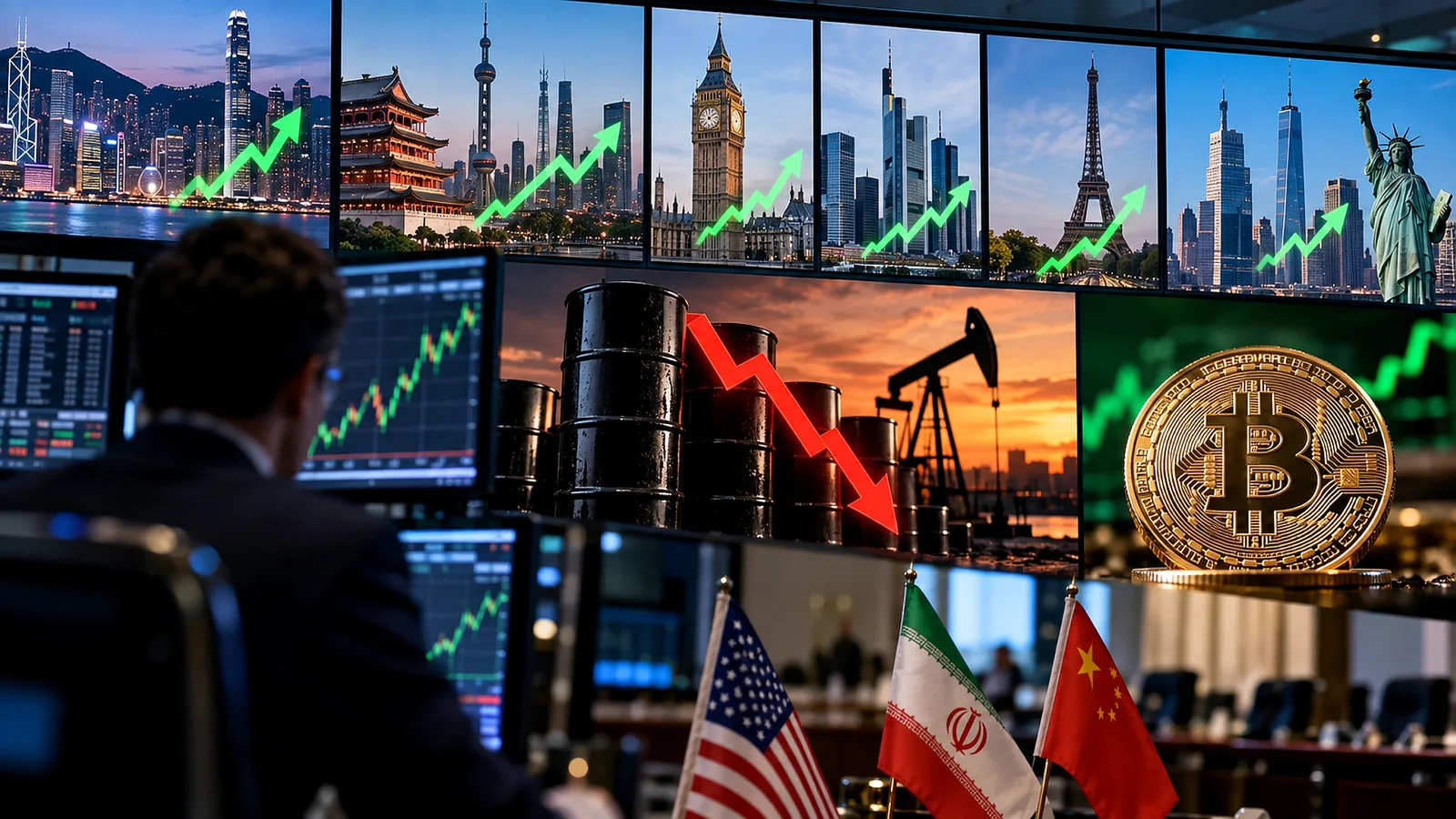 Bolsas sobem com petróleo em queda e expectativa por encontro entre Trump e Xi