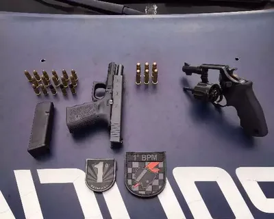 Homens são presos com Glock e revólver na Avenida Afonso Pena