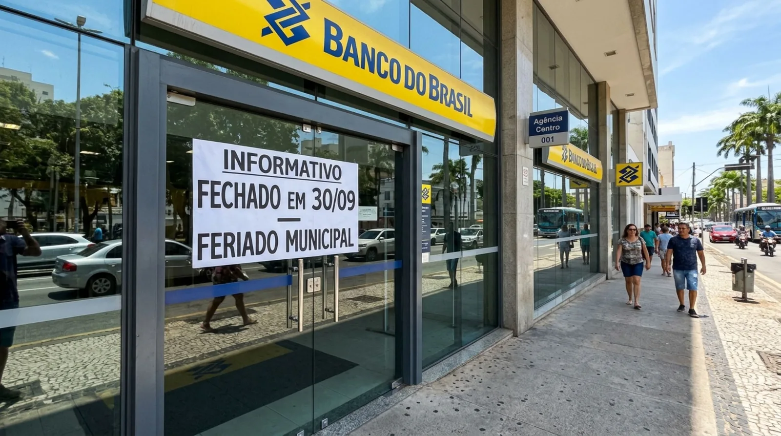 Agências bancárias fecham em sete municípios no dia 30 de setembro