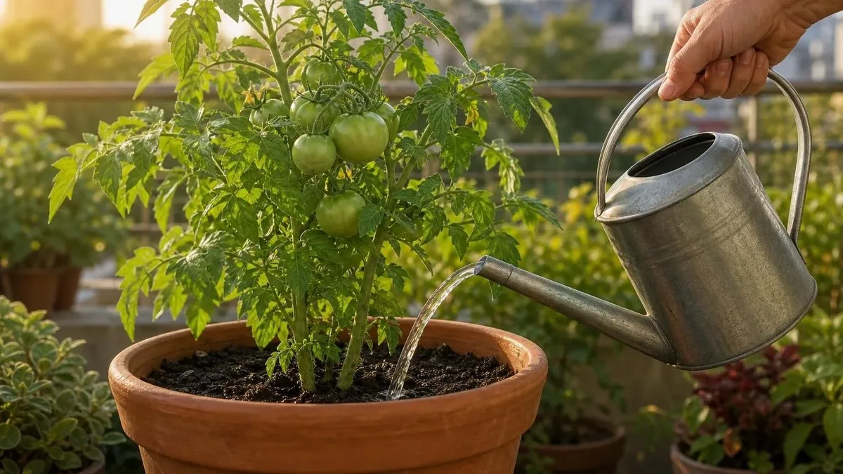 Como regar o tomateiro sem deixar folhas e frutos vulneráveis
