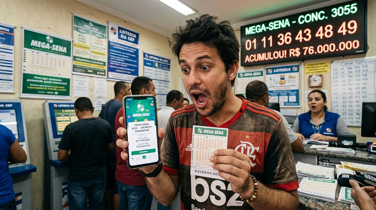 Mega-Sena 3055 acumula, e próximo prêmio é estimado em R$ 76 milhões