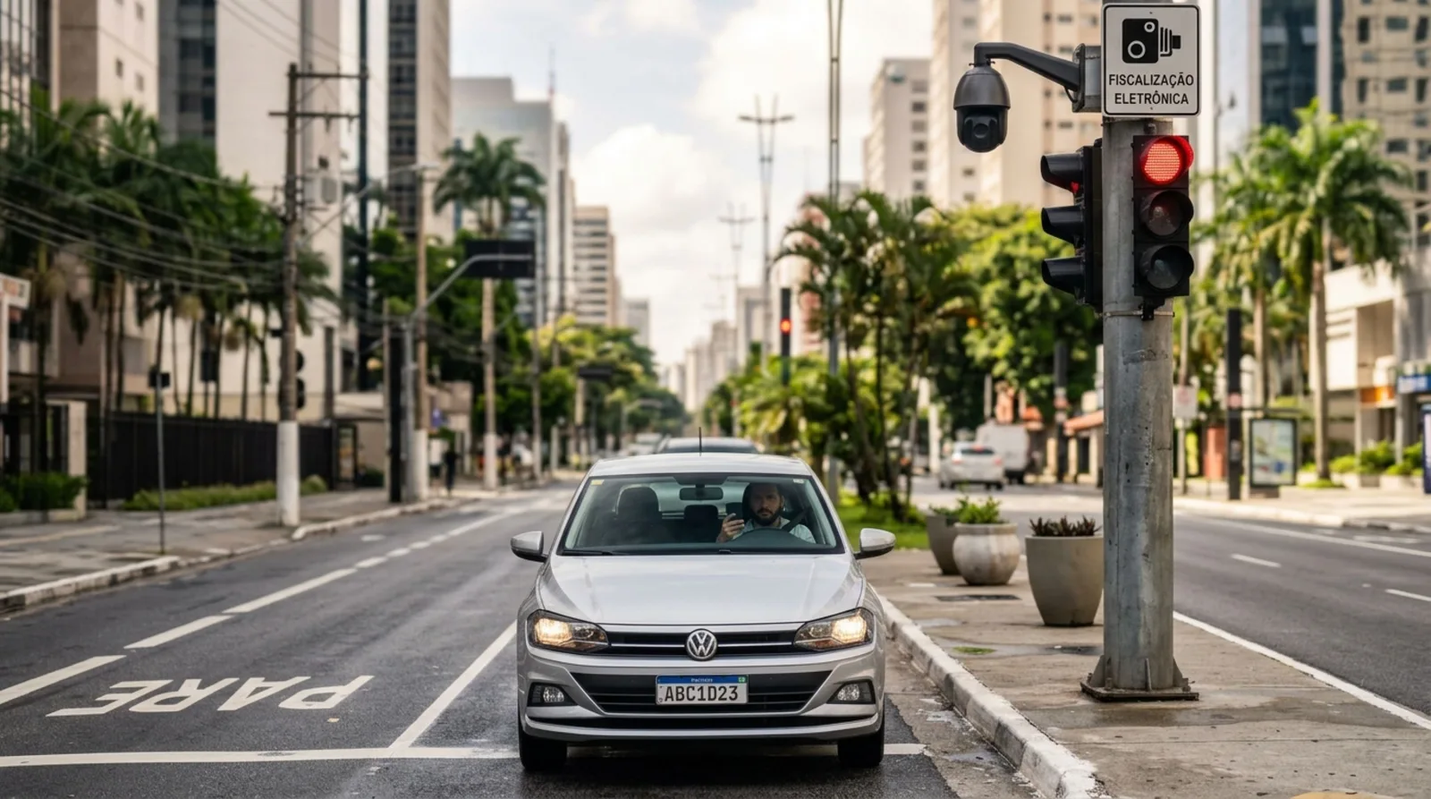 Uso do celular no sinal fechado soma sete pontos e entra no cálculo da CNH