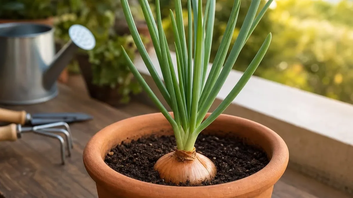 Como cultivar cebola em vaso e colher folhas ou bulbos