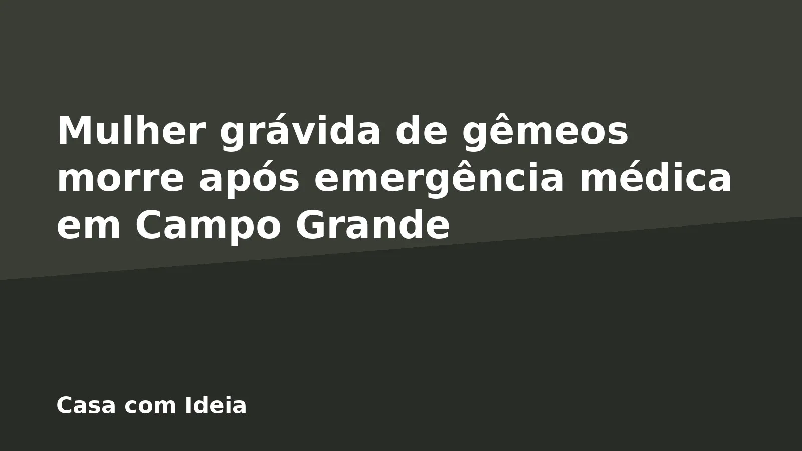 Mulher grávida de gêmeos morre após emergência médica em Campo Grande