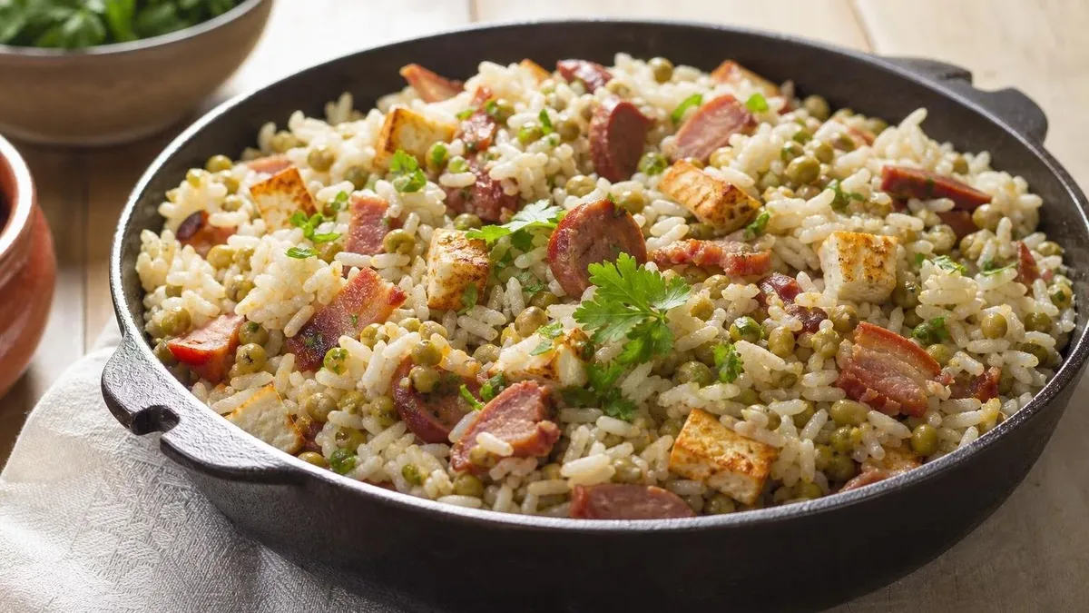Baião de dois com feijão-verde: etapas para deixar arroz e grãos no ponto