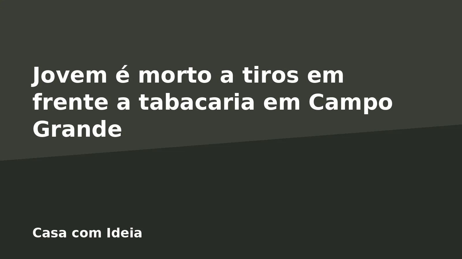 Jovem é morto a tiros em frente a tabacaria em Campo Grande