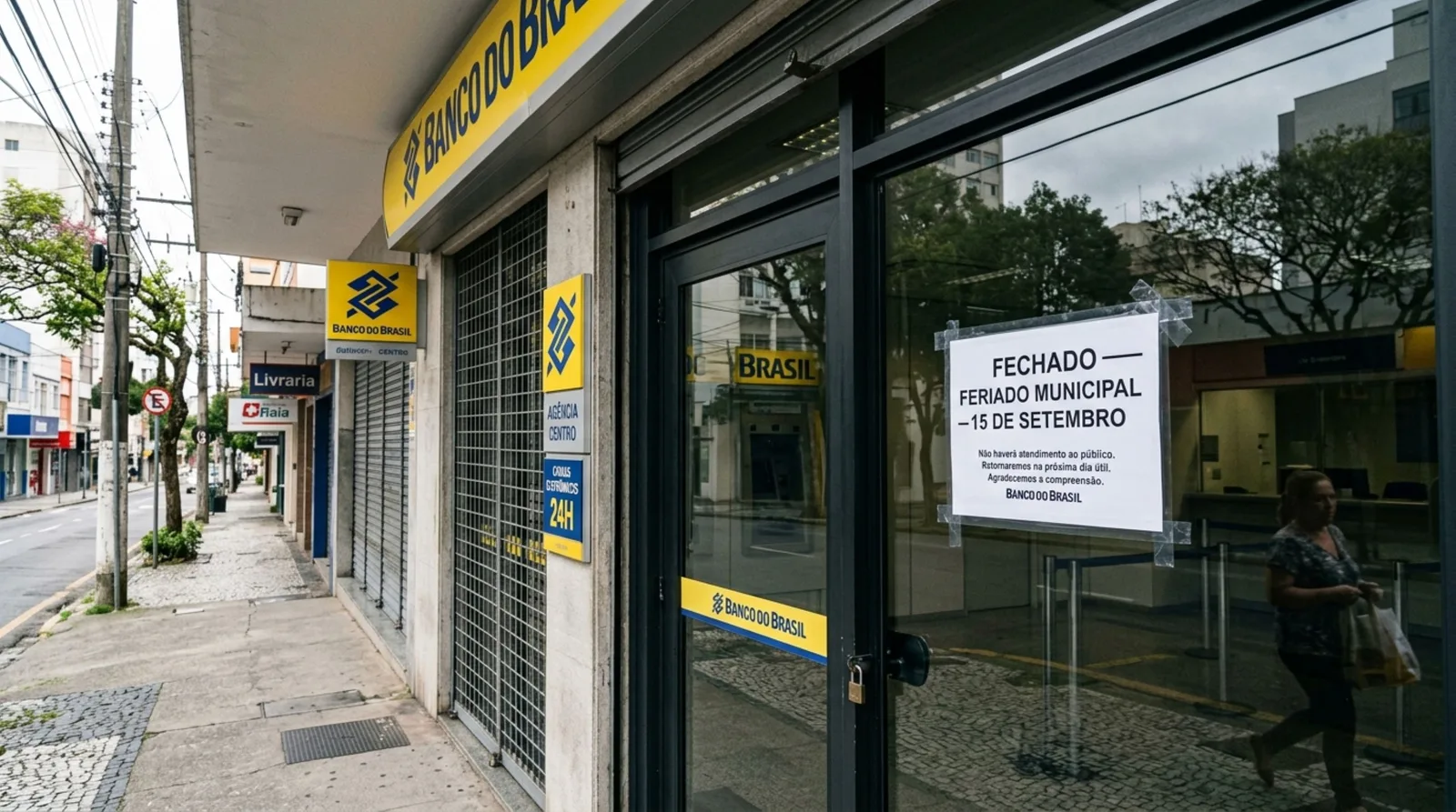 Agências bancárias fecham em cidades com feriado municipal em 15 de setembro
