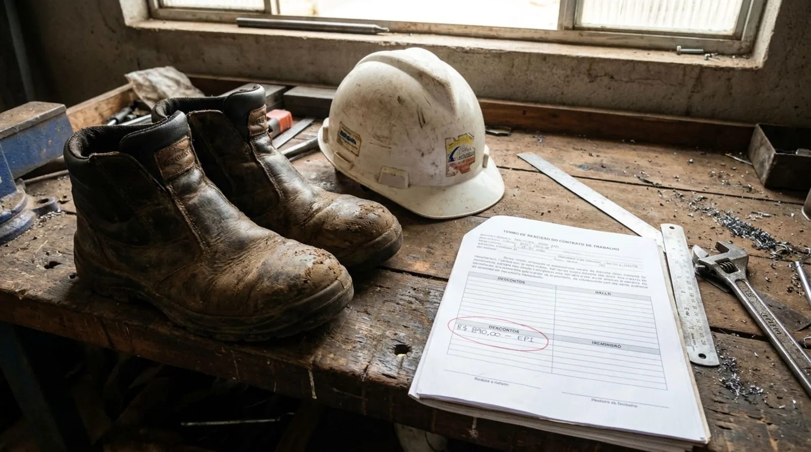Desconto de R$ 890 por botas e capacete usados pode ser contestado