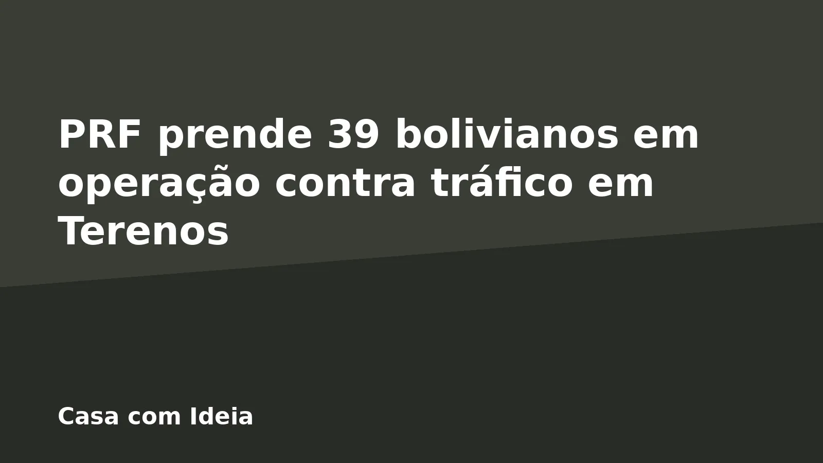 PRF prende 39 bolivianos em operação contra tráfico em Terenos