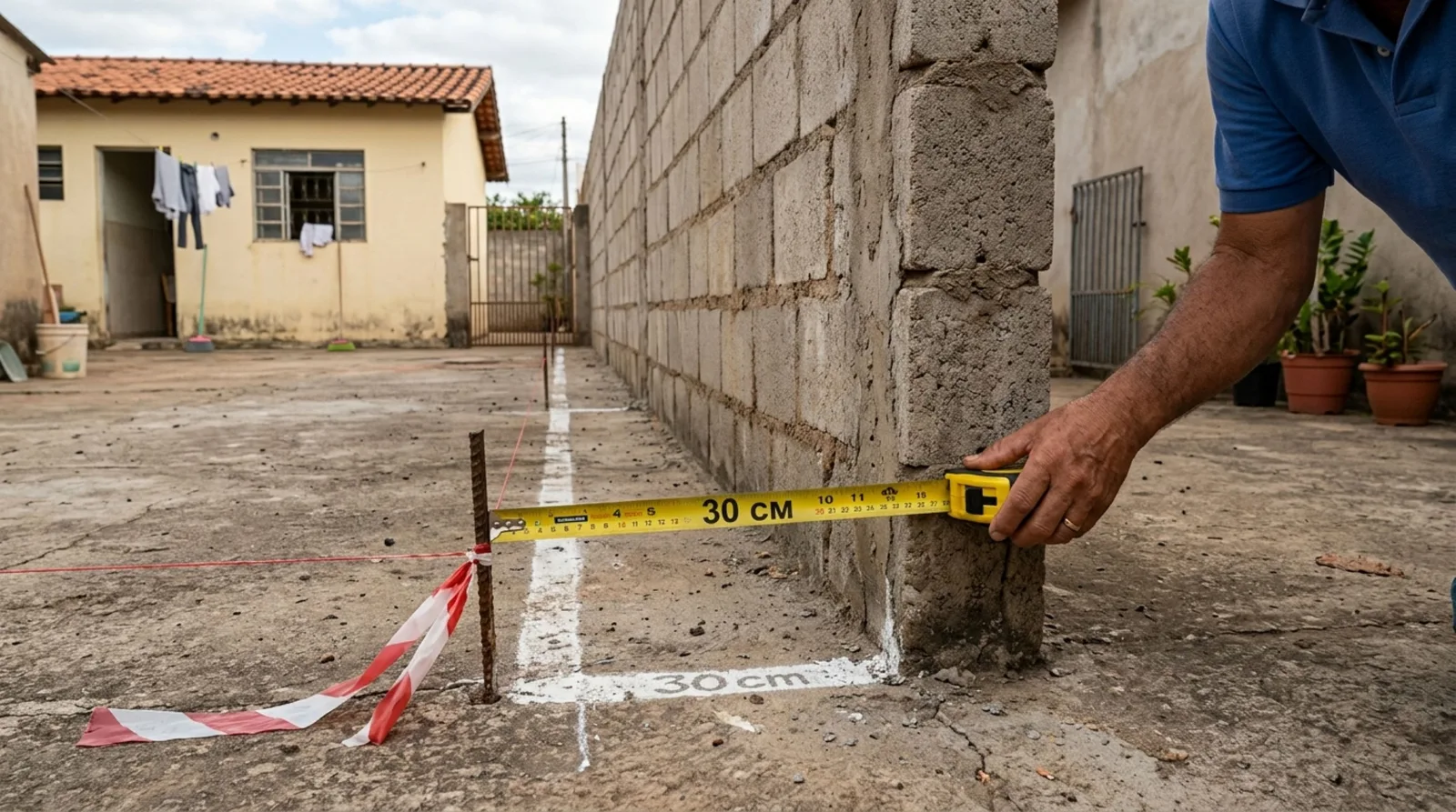 Muro fora da divisa pode travar venda de imóvel, alerta análise técnica
