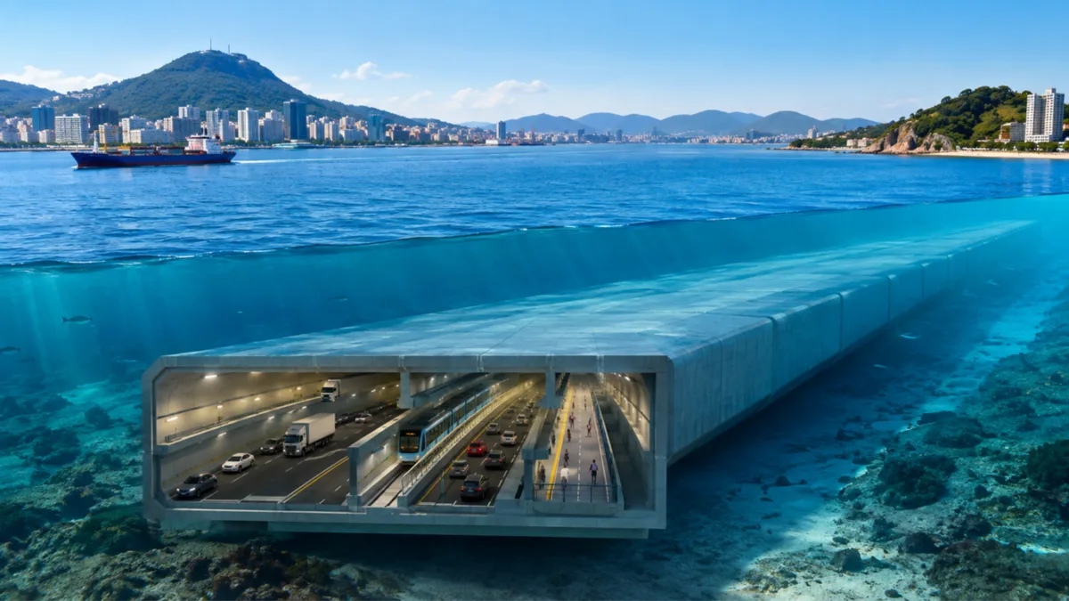 Túnel Santos-Guarujá terá trecho submerso e previsão de operação em 2031