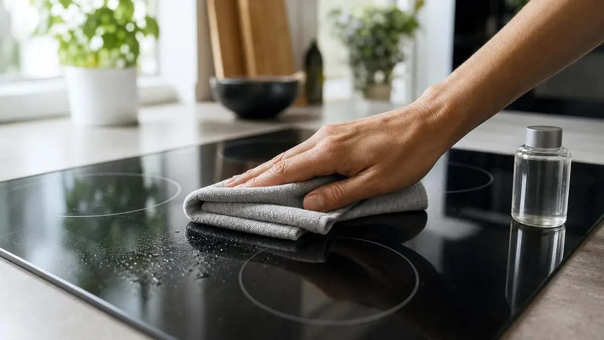 Como limpar o cooktop de vidro sem riscos e manchas
