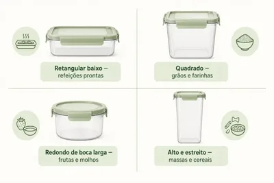 Como escolher o pote hermético certo para cada alimento