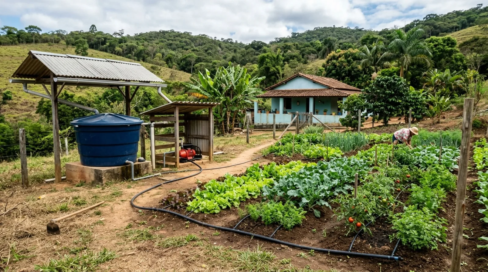 Irrigação de hortaliças pode exigir novo pedido além do cadastro da casa