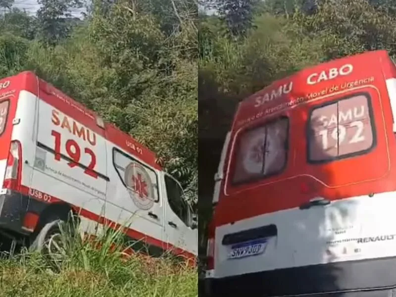 Ambulância levada de hospital termina em canal durante fuga no Cabo