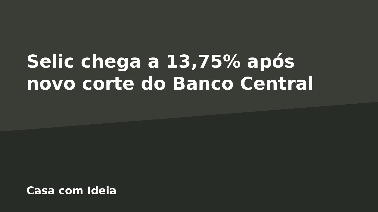 Selic chega a 13,75% após novo corte do Banco Central