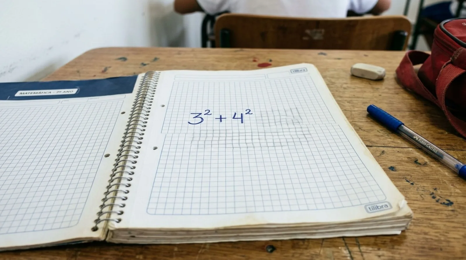 O que o expoente muda na conta 3² + 4²