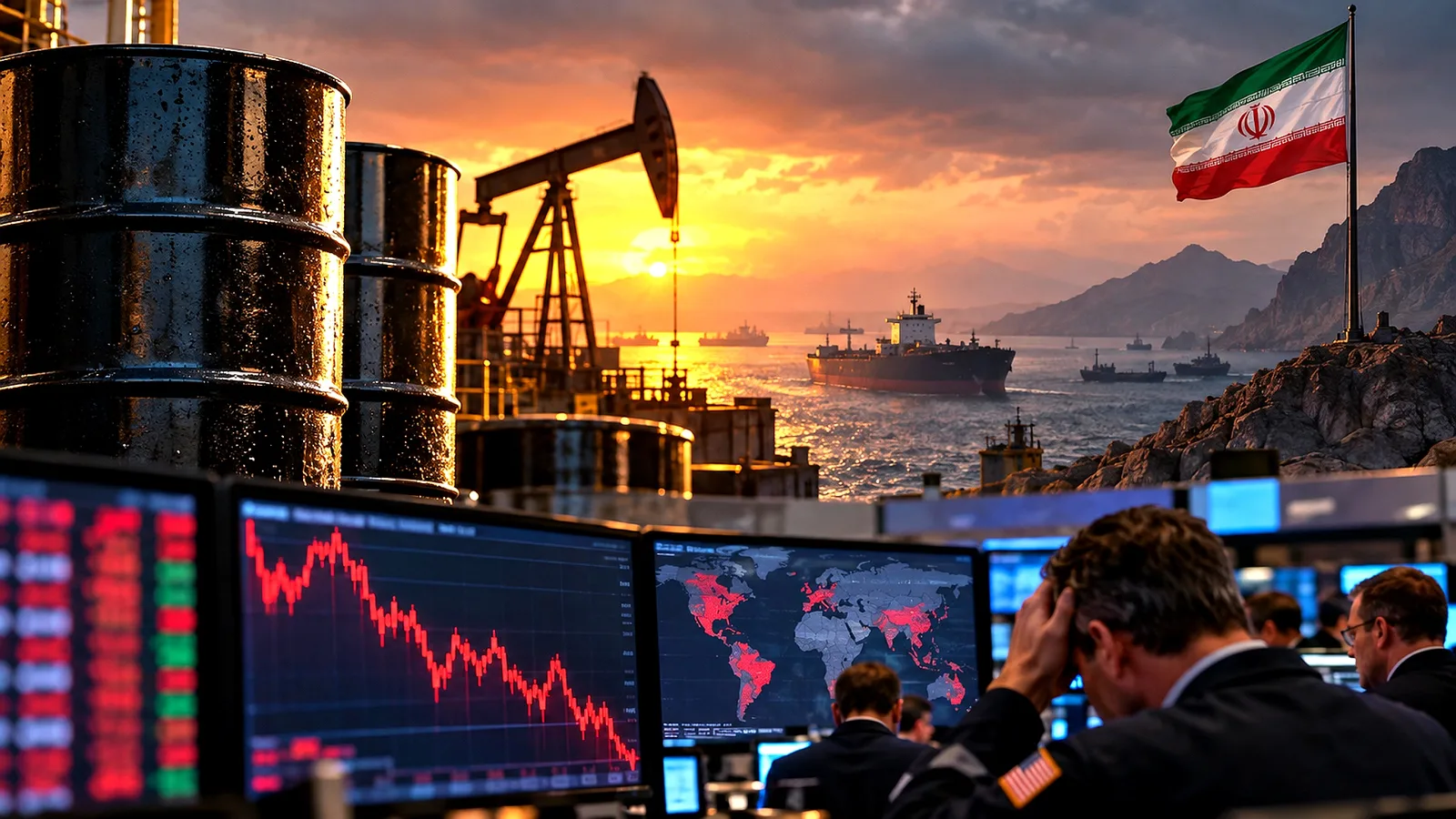 Petróleo acima de 105 dólares pressiona bolsas e ativos de risco