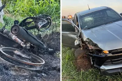 Motociclista morre após colisão com caminhonete na BR-376, em Ivinhema