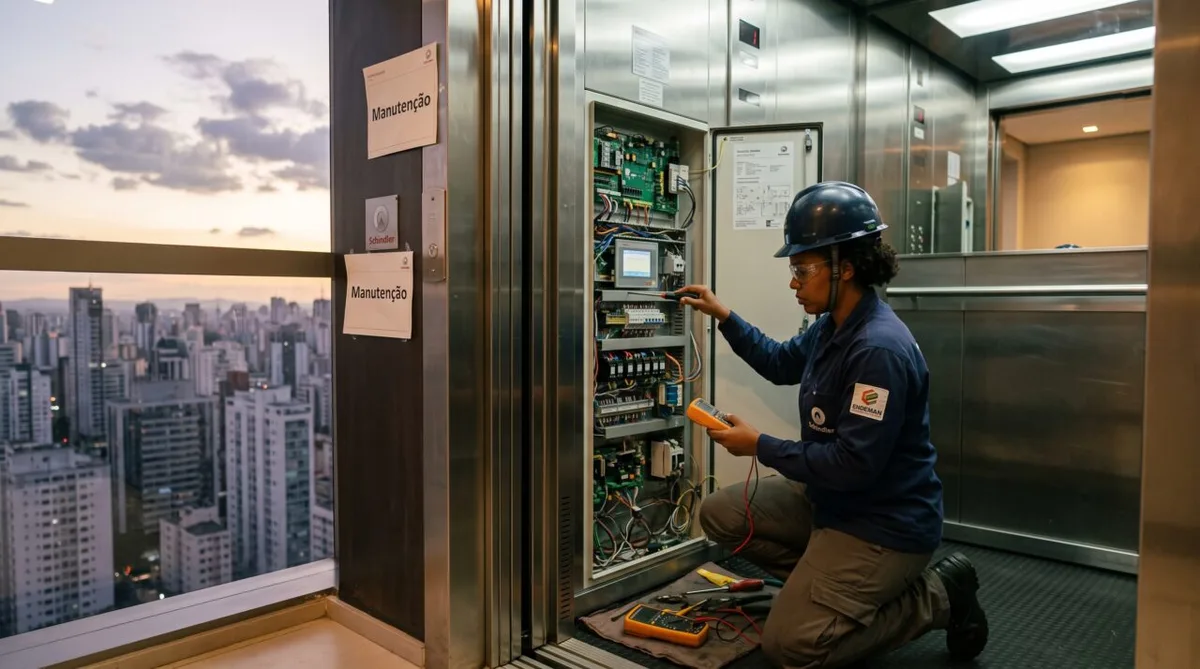Manutenção de elevadores combina formação técnica, plantões e salário de até R$ 7 mil