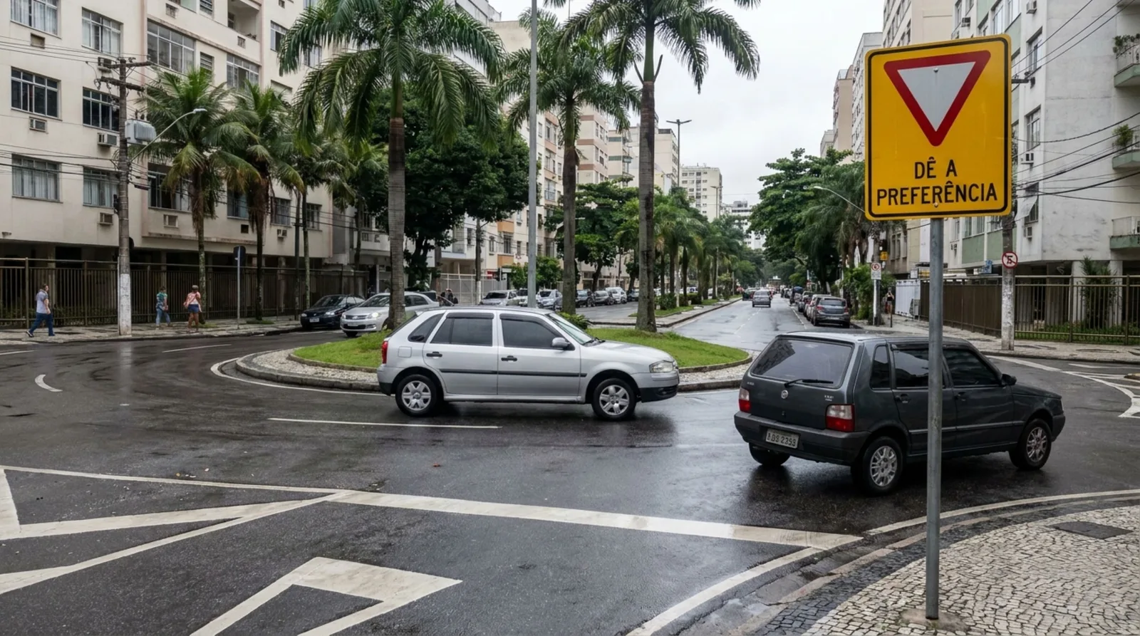 Na rotatória, preferência é de quem já está circulando; veja a regra