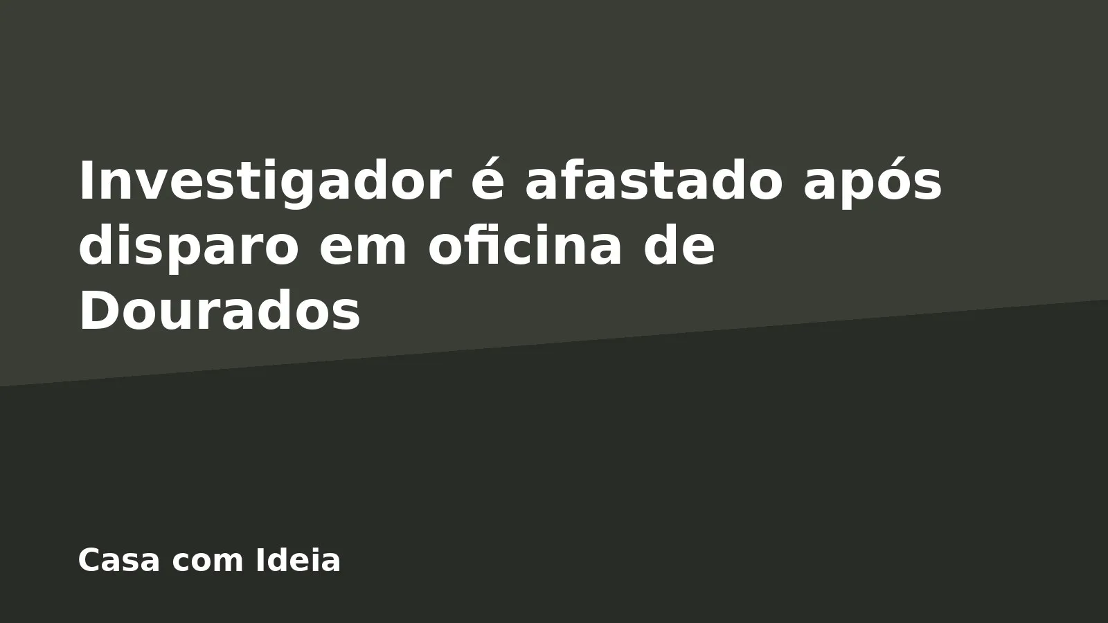 Investigador é afastado após disparo em oficina de Dourados